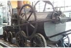 Replica of Richard Trevithick 1804 locomotive at the National Waterfront Museum, Swansea..jpg